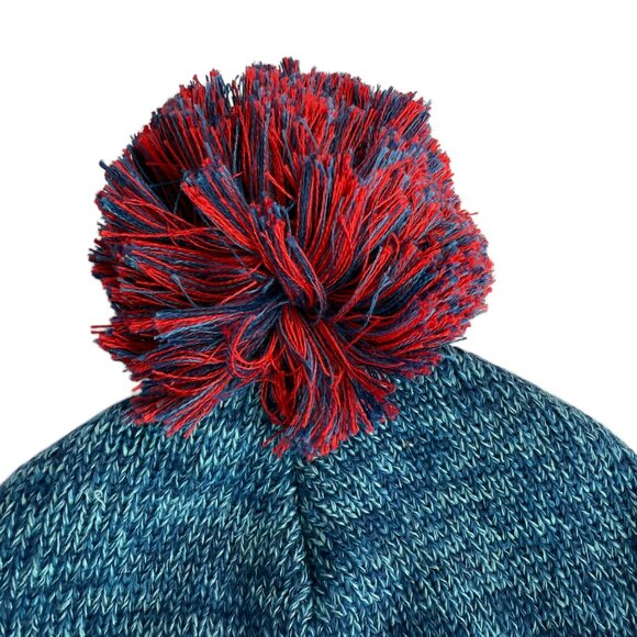 USA Olympics Beanie Hat Blue with Red/Blue Pom Pom Pouf on Top.  Adult.  Nike. main image 5